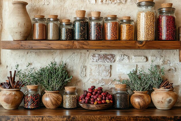 Kuchnia z akcesoriami i przyprawami